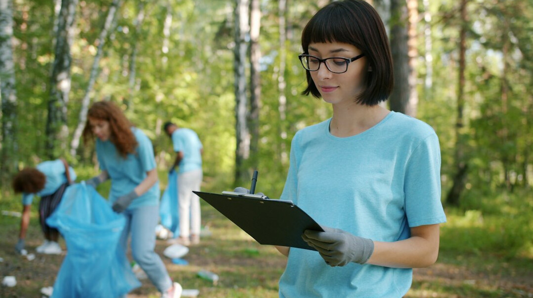 group of volunteers outdoors