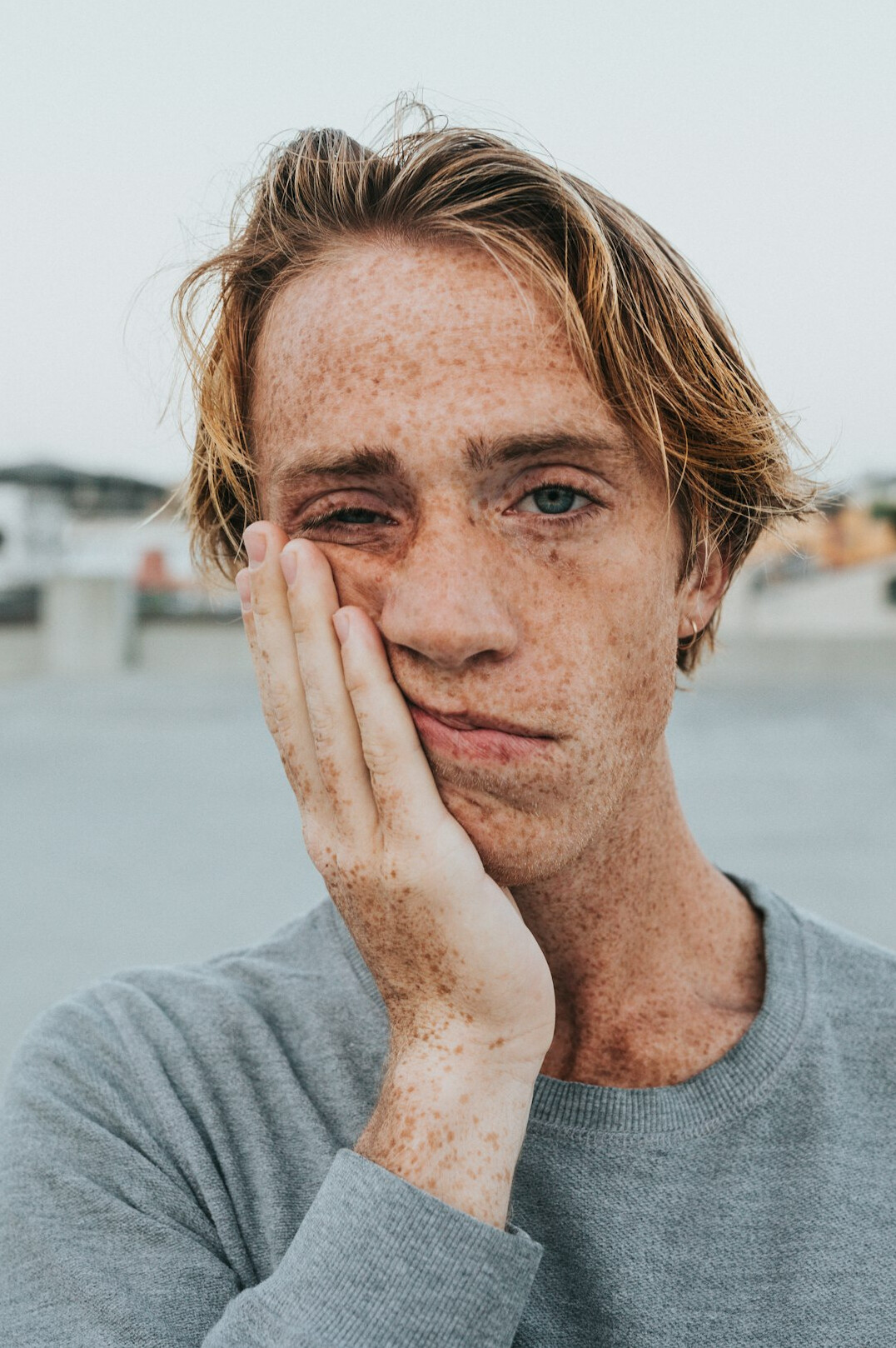Portrait of Danish male news reporter