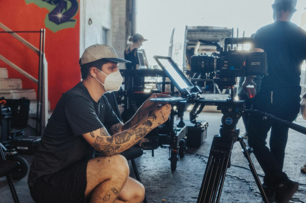 actor on film set