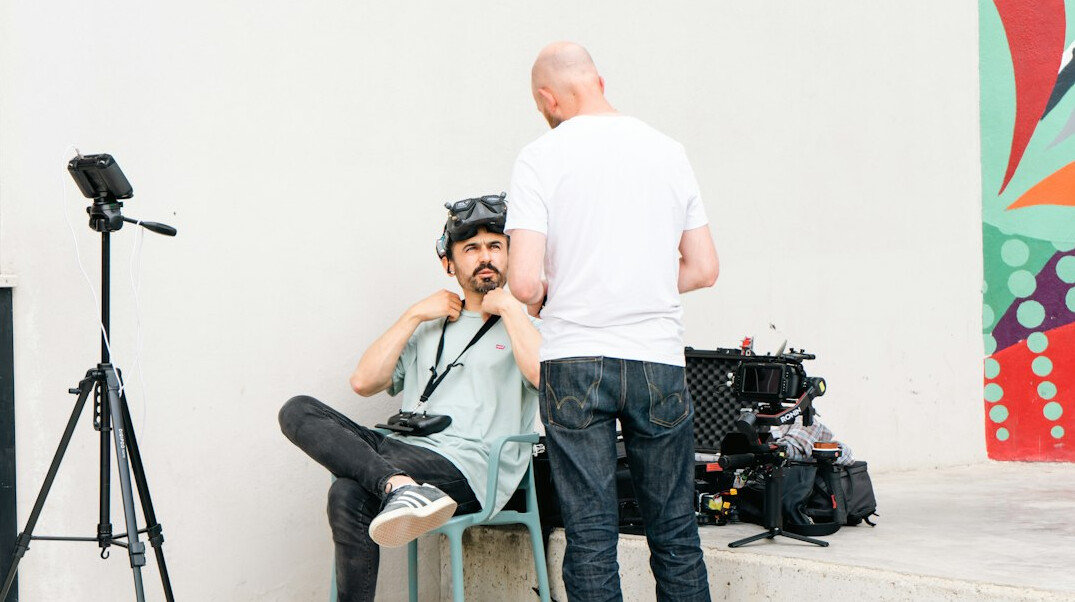 actor giving interview